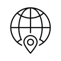 World Location vector oultine Icon. EPS 10 File