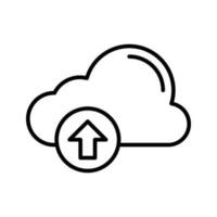 Cloud Upload vector oultine Icon. EPS 10 File