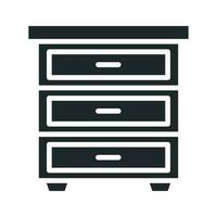 Drawers vector Solid icon. EPS 10 File
