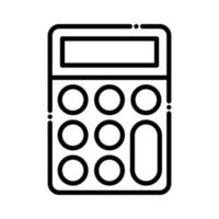 Calculator vector outline Icon style illustration. EPS 10