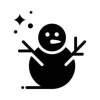 Snowman  vector  Solid icon. EPS 10 file