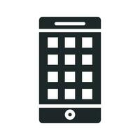 Mobile Menu vector Solid icon. EPS 10 File