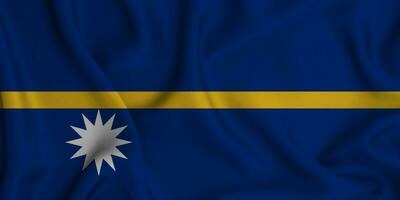 Realistic waving flag of Nauru, 3d illustration photo