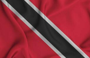 Realistic waving flag of Trinidad and Tobago, 3d illustration photo