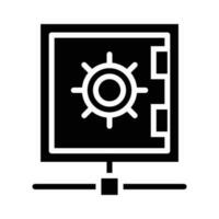 Network Secure Vault Vector Solid icon. EPS 10 File