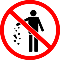 Do not litter, prohibition sign, keep it clean design transparent png