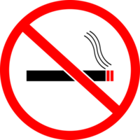 no fumo cartello icona simbolo rosso design trasparente sfondo png