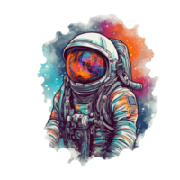 astronaut drijvend in ruimte . ai gegenereerd png