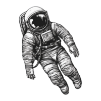 astronaut floating in space . png