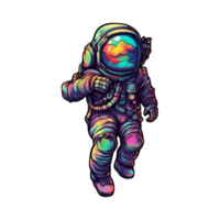 astronaut drijvend in ruimte . ai gegenereerd png