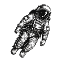 astronaut floating in space . png