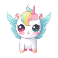 unicorno con Ali . ai generato png