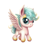 unicorno con Ali . ai generato png