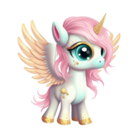 unicorno con Ali . ai generato png