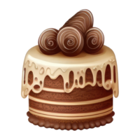 mignonne gâteau . ai généré png