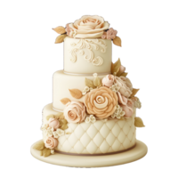 mignonne mariage gâteau . ai généré png