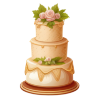 schattig bruiloft taart . ai gegenereerd png