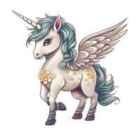 unicornio con alas . ai generado png