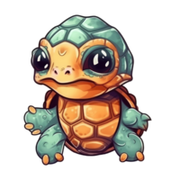 schattig schildpad . ai gegenereerd png