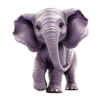 cute baby purple dancing elephant . png