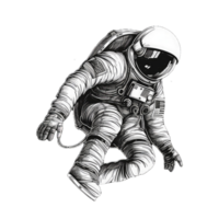 astronaut floating in space . png