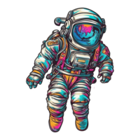 astronauta flotante en espacio . ai generado png