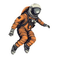 astronauta galleggiante nel spazio . ai generato png