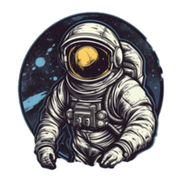 astronaut floating in space . png