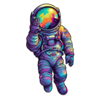 astronaut floating in space . png