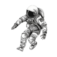 astronaut floating in space . png