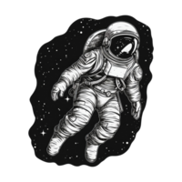 astronaut floating in space . png