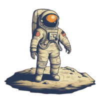 retrato de astronauta flotante en espacio . ai generado png