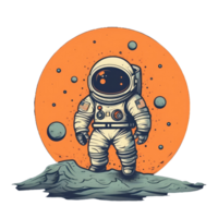 Portrait of astronaut floating in space . png