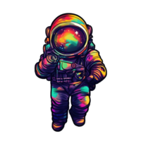 astronauta galleggiante nel spazio . ai generato png