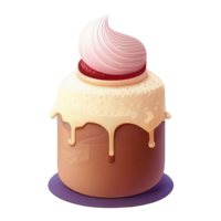 mignonne gâteau . ai généré png