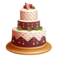 mignonne mariage gâteau . ai généré png