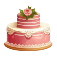 mignonne mariage gâteau . ai généré png