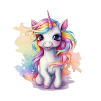 süß Einhorn Pony . ai generiert png