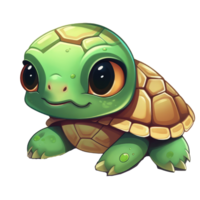 schattig schildpad . ai gegenereerd png