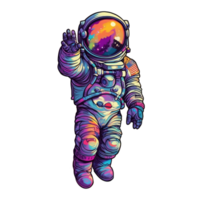 astronaut floating in space . png