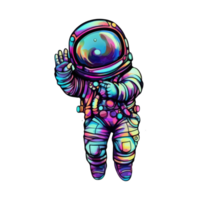 astronaut floating in space . png