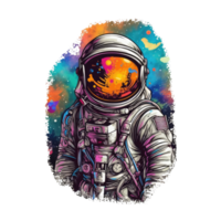 astronauta flutuando dentro espaço . ai gerado png