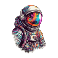 astronaut drijvend in ruimte . ai gegenereerd png