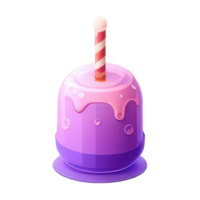 schattig verjaardag taart met kaarsen . ai gegenereerd png