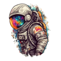 astronaut drijvend in ruimte . ai gegenereerd png