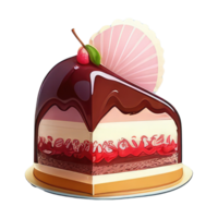 mignonne gâteau . ai généré png