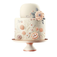 mignonne mariage gâteau . ai généré png