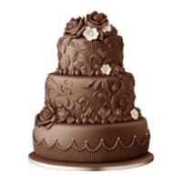 mignonne mariage gâteau . ai généré png