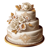 mignonne mariage gâteau . ai généré png