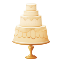 mignonne mariage gâteau . ai généré png